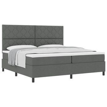 Cama Tapizada 203x200x128 Cm  - Gris