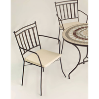 pack de 2 sillones apilables con cojin para exterior