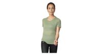 camiseta de manga corta para mujer odlo zeroweight engineer caqui