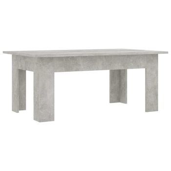 Mesa De Café - Mesa De Centro Madera Contrachapada Gris Hormigón 100x60x42 Cm