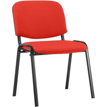 Silla  De Conferencia Ken Tela Rojo 53x53x83 Cm Clp