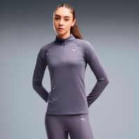 puma velocity cloudspun 14 zip  camiseta de running mujeres - gris