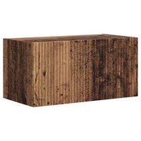 mueble de tv  mueble de salon  gabinete de tv montado en la pared madera vieja 60 x 31 x 295 cm