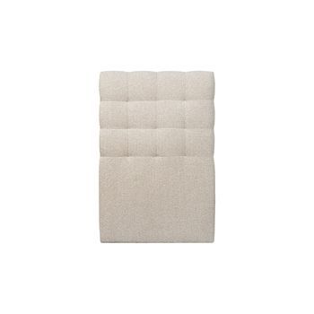 Cabecero Acolchado De 90 Cm - Tejido Rizado Beige Claro