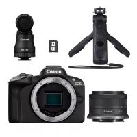 canon eos r50 242mp wifi negra  kit para videoblogueros