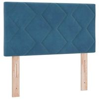 cabeceropanel de cabecero led azul oscuro 80 cm terciopelo