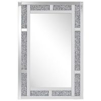 espejo colgante de pared rectangular plateado 60 x 90 cm decoracion moderna glamour avrille