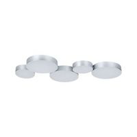lampara de techo led de metal plateado 5 luces moderno glamour decoracion luga