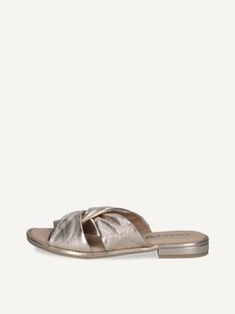 CAPRICE Mule, metallic, made of Leather with Block heel, Size 42