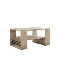 mesa baja de madera iris - 80 x 50 x 40 cm - travertino
