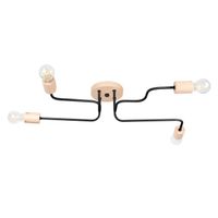 lampara zano negro 4 luces