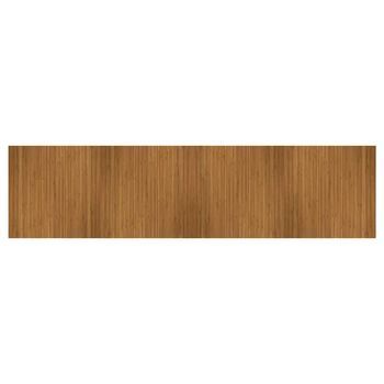 Alfombra Rectangular Bambú Marrón 100x400 Cm Vidaxl