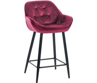 taburete de bar gibson 76 de terciopelo lila 575x54x935 cm