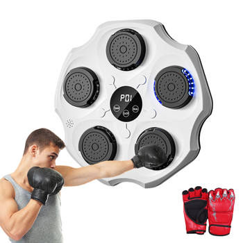 Máquina De Boxeo Musical De Led Con Guantes De Boxeo (2 Modos, 43x43x5 Cm)