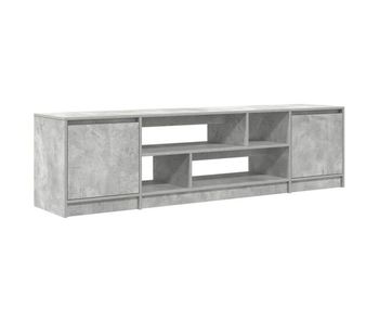 Mueble tv - mesa de tv gris hormigón 188,5x41x50 cm madera de ingeniería