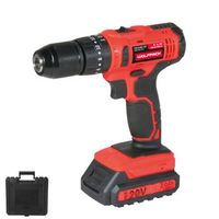 taladro atornillador 20 v con 2 velocidades y percutor bateria 20 ah par apriete 35 nm