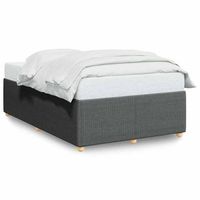 estructura de cama tela gris oscuro 120x190 cm