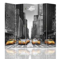biombo nyc cab - separador de ambientes cm 180x180 5 paneles