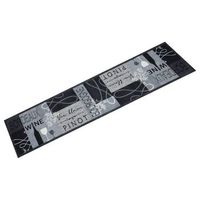alfombra de cocina lavable terciopelo vino gris 60x300 cm vidaxl