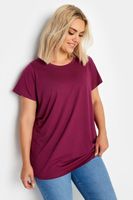 yours camiseta lisa color ciruela mujer curvy y tallas grandes yours