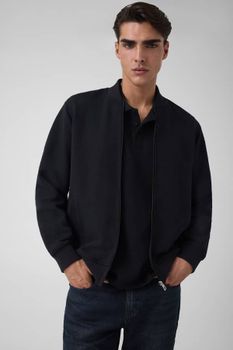 Chaqueta Bomber Con Logo