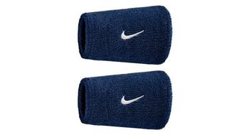Munequera ancha de esponja nike swoosh classic  x2  azul