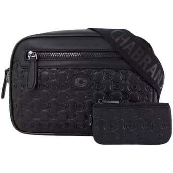 Chabrand Bolso Bandolera RIFT negra en lona revestida con logo para hombre
