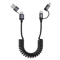 cable telescopico 6a 100w usb-ausb-c a ipusb-c pd carga rapida transmision de datos linea de nucleo de cobre de 15m d