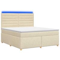 cama tapizada 144x200x1405 cm tejido - crema