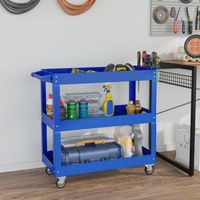 carro de herramientas de acero durhand 83x353x76 cm-azul