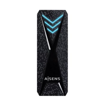 Caja externa SSD M.2 NVMe Aisens ASM2-RGB013B USB 3.2 Gen2 RGB Sin Tornillos ABS Negra