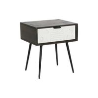 mesita de noche mango metal 45x38x50 wengue