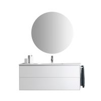 mueble de bano de 4 piezas en melamina blanco mate