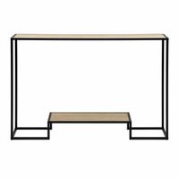 consola moderna 2 niveles acabado roble 120 cm