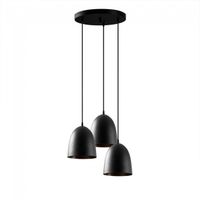 lampara de techo asney 20 negro 3 luces