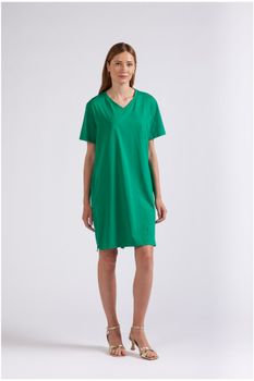 minivestido con espalda sangallo y escote de pico green s