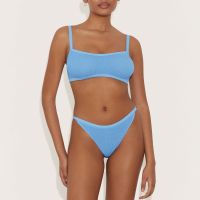 hunza g tyler stretch-seersucker bikini