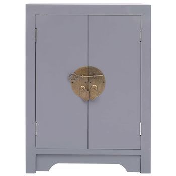Mesita De Noche 28x38x52 Cm Madera - Gris