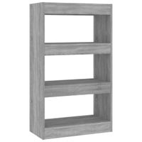 estanteriadivisor madera ingenieria gris sonoma 60x30x103 cm
