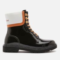 see by chloe womens florrie pvc rain boots - dark red - uk 3