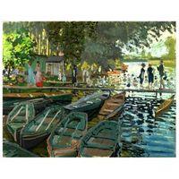 legendarte - cuadro lienzo impresion digital - banistas en la grenouillere - claude monet - decoracion pared cm 80x100