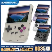 anbernic rg35xx 2024 consola de juegos portatil retro sistema linux salida de tv hd pantalla ips de 35 pulgadas 64g tarjeta tf mas de 5000 juegos 2600ma