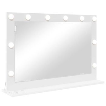Espejo De Tocador 80 X 15 X 18 Cm Cristal Y Madera Estructurada Vidaxl