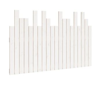 Vidaxl cabecero de cama pared madera maciza pino blanco 127,5x3x80 cm