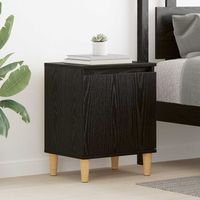 armario de noche - mueble para dormitorio - madera de ingenieria - roble negro 40x30x50cm