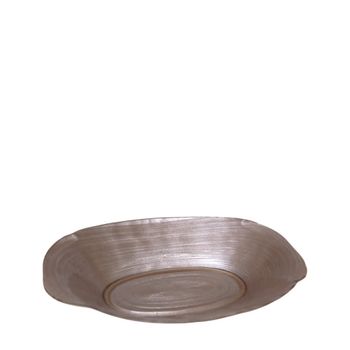 Plato oval beige iridiscente 19x25x5cm