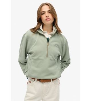 Superdry para mujer. W2012312A Sudadera Oversize verde (M), Casual, Poliéster Reciclado, Sostenible