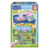 educa - puzzle 2x25 peppa pig madera 20324