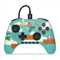 mando powera advantage con cable para nintendo switch 2 verde mario time