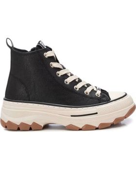 de REFRESH ZAPATILLAS ALTAS PARA MUJER - ZAPATILLAS ABOTINADAS CON PLA NEGRO